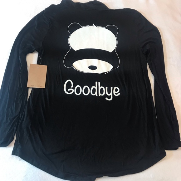 NWT Panda Long-Sleeve with Hood - Picture 2 of 2